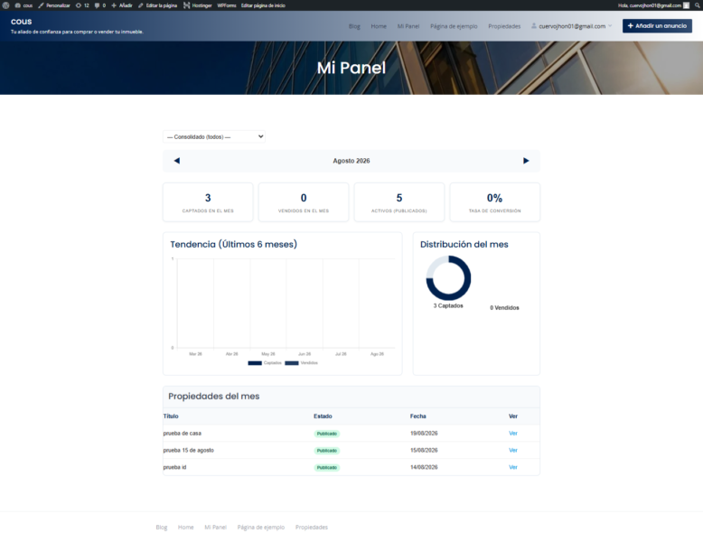 apartamento para prueba de descarga